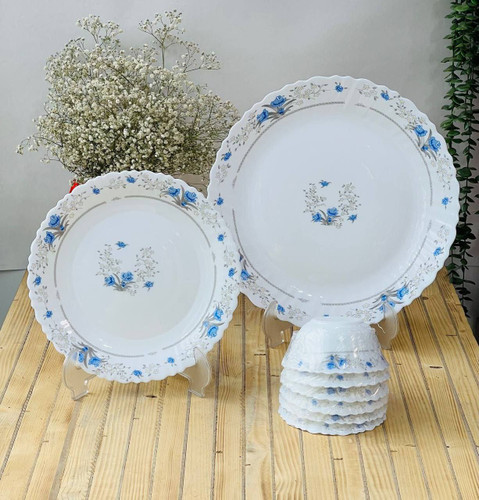سرویس ۲۵ پارچه گلدن اوپال رمانتیک آبی
