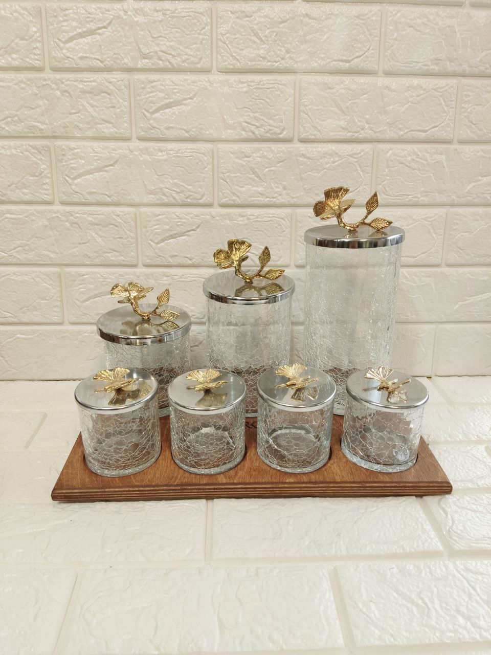 پاسماوری آبگز ۷ پارچه شیشه الماس درب چوبی ضد آب کیفیت عالی