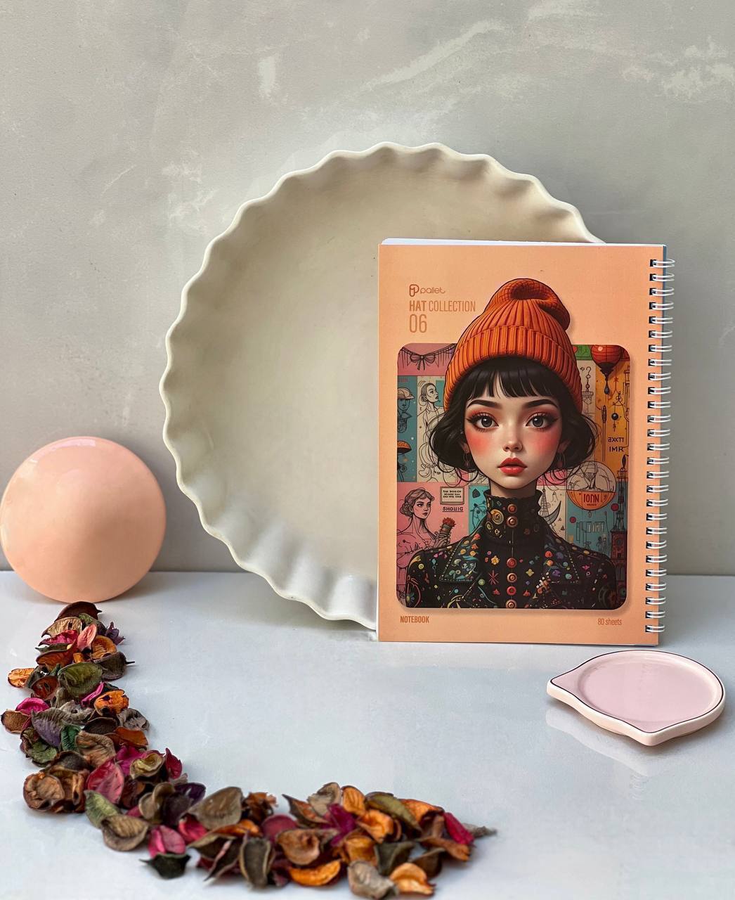 فروش ویژه دفتر سیمی ۸۰ برگ طرح hat