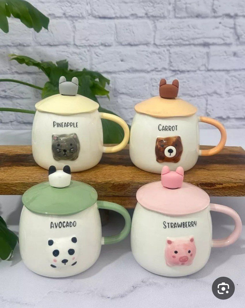 ماگ چینی برجسته درب دار قاشق دار سرامیکی درجه یک