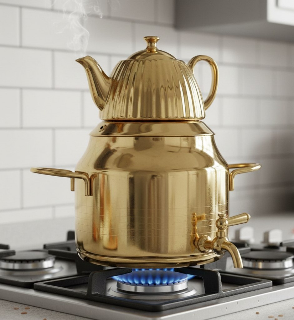 کتری قوری ۶۵۱ طلایی titile جنس بدنه استیل